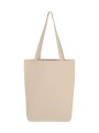BAGS BY JASSZ Canvas Cotton Bag LH with Gusset naturel personnalisable